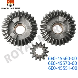 Gear Set For Yamaha Outboard Motor 2T 4HP 5HP With Forward Gear 6E0-45560 Reverse 6E0-45570 Pinon 6E0-45551 6E0-45551-00 6E3