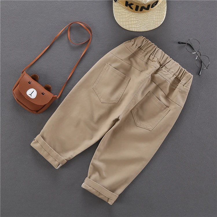 Fashion Baby Boy Casual Pants Cotton Button Infant Toddler Children Trousers Long Baby Boys Loose Pant Clothes 1-10Y