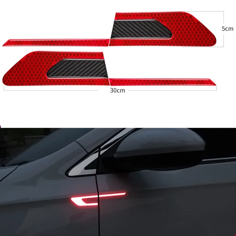 2Pcs Car Leaf Board Reflective Sticker for Dacia duster logan sandero stepway lodgy mcv 2 dokker Car Styling Accessories