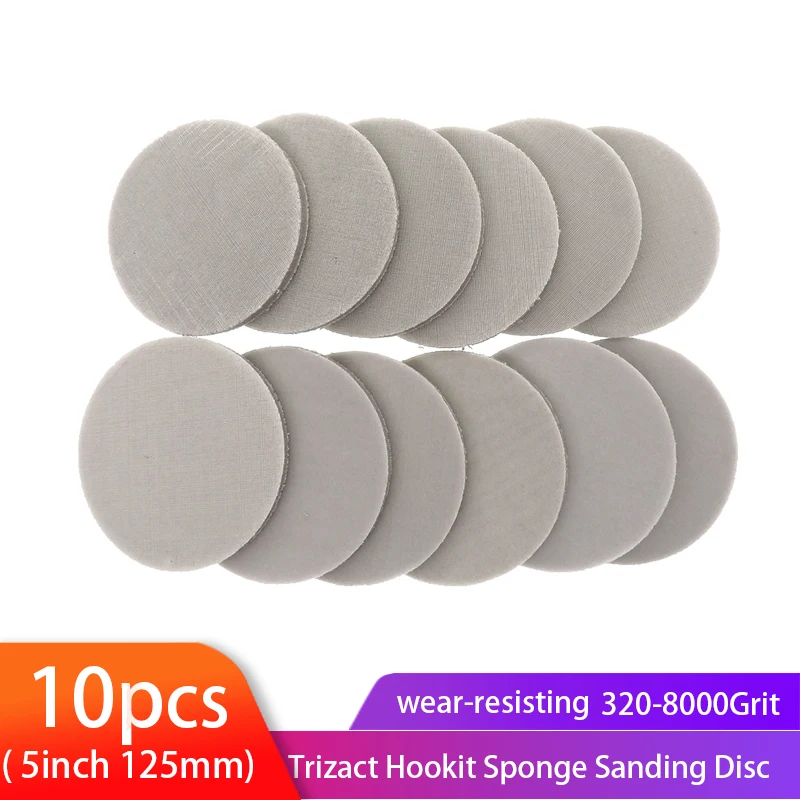 

5 "125mm Trizact Hookit пеноматериал мокрый и сухой губчатый песочный диск 3200 - 8000 Grit полированный буферный шлифовальный инструмент