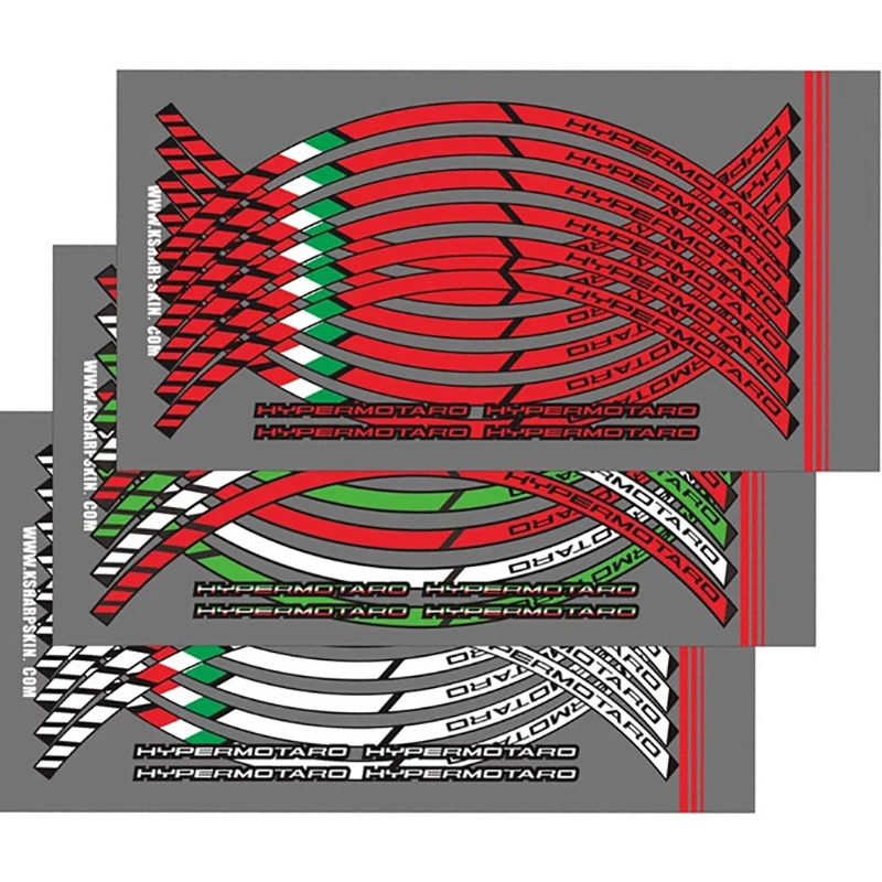

For DUCATI HYPERMOTARO 796 821 939 1100 Motorcycle Front and Rear Wheel Personality Sticker Decorative Reflective Wheel Film
