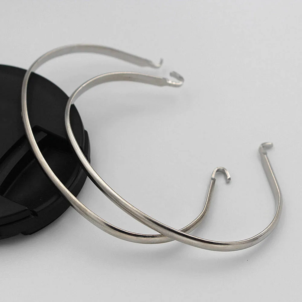 10pc 70mm Stainless Steel Open Cuff Bangle Bracelet 2 Hooks Connectors Findings No Fade Wire Wrist Bangle DIY Jewelry
