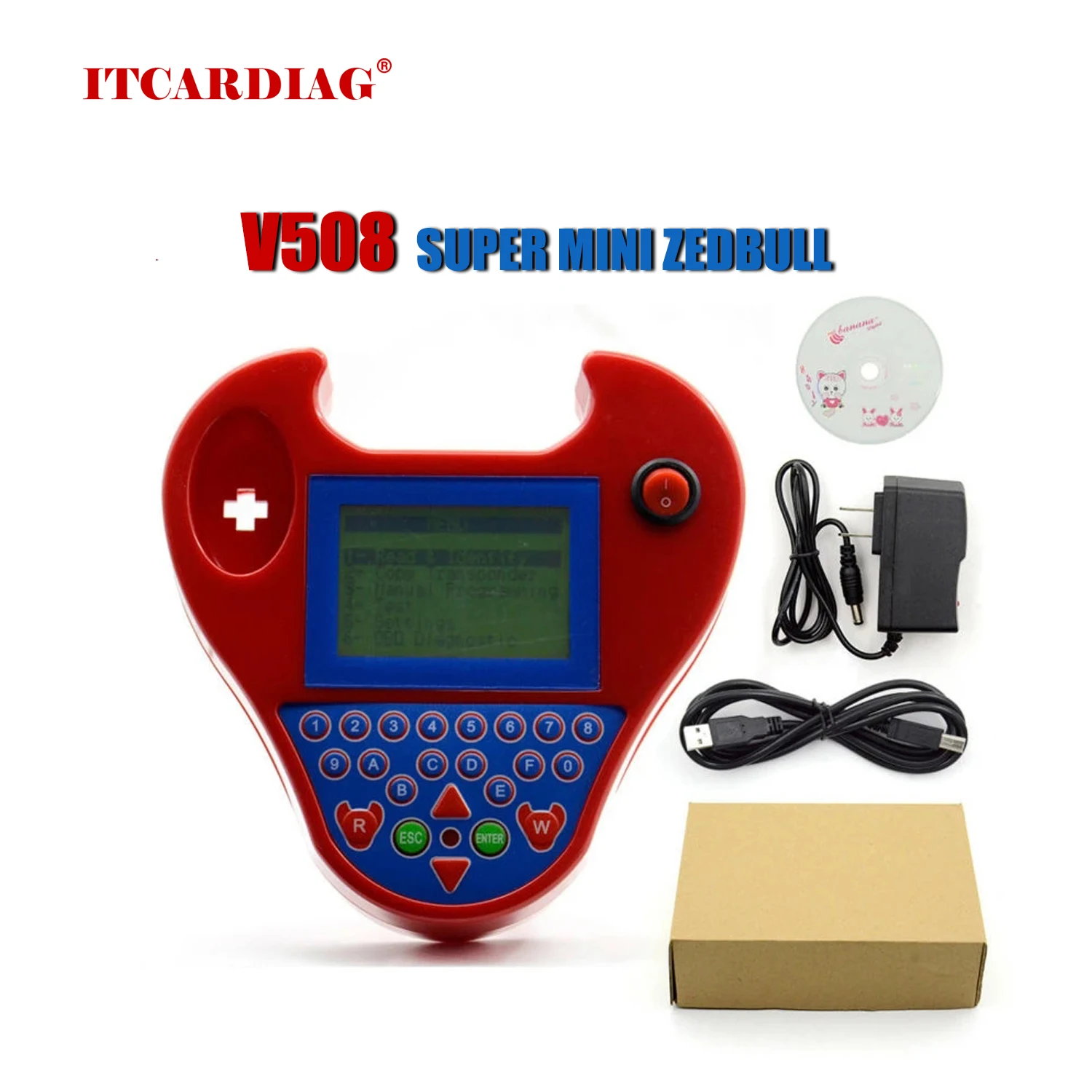 

Mini Zed Bull Car Key Programmer V508 Smart ZedBull Key Transponder Programmer zedbull programador zed-bull v508 No Tokens Limit