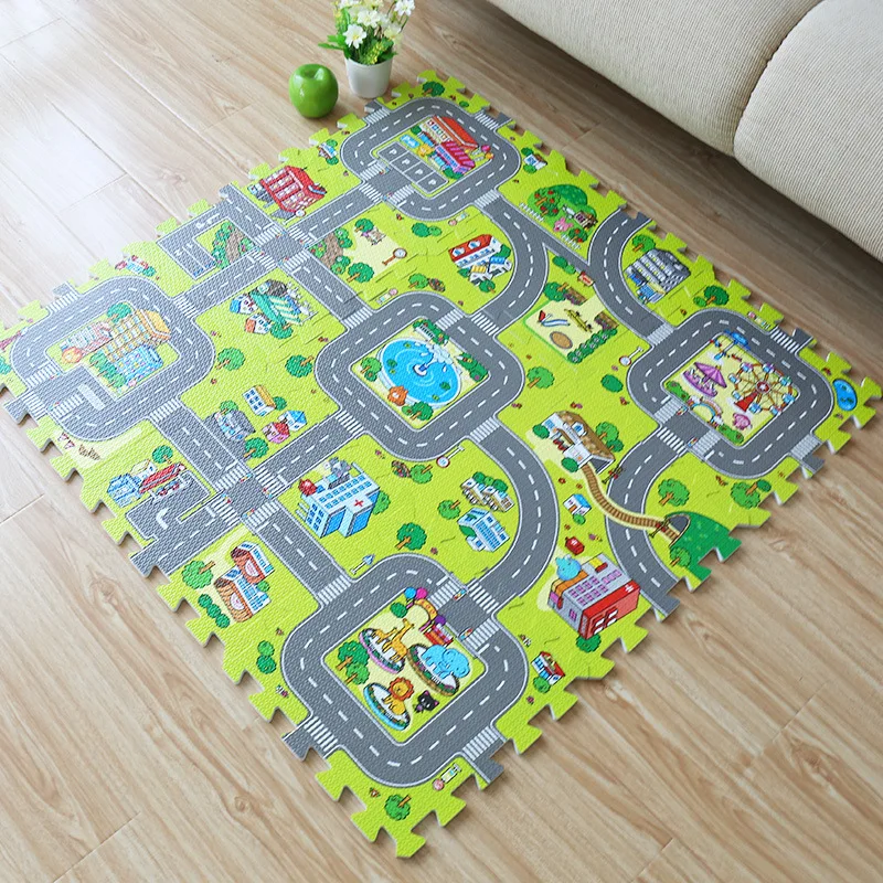 9Pcs/Set 30*30cm EVA Eco-friendly Puzzle Mats DIY Foam Baby Play Mat Split Joint Baby Carpets for Carpets Mat Indoor Kids Toys