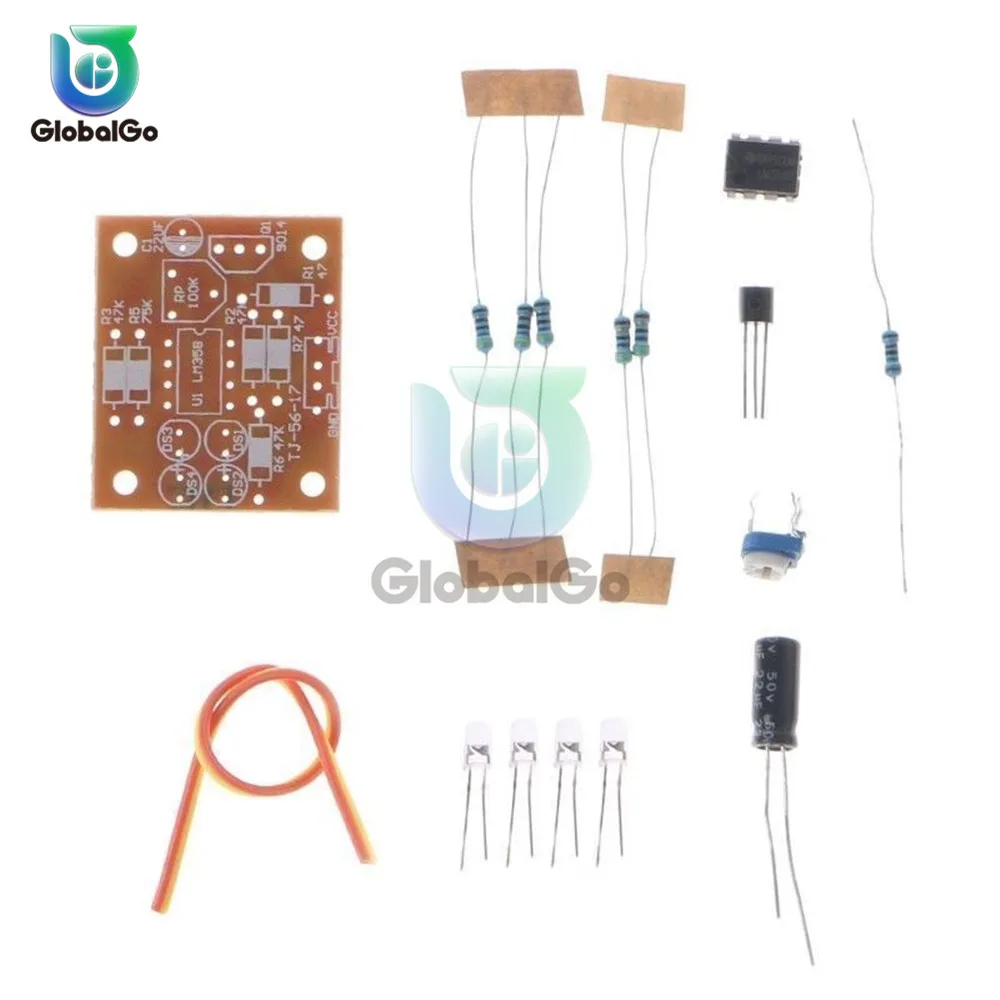 Kit de luces LED de respiración LM358, conjunto de producción electrónica, piezas de luz de respiración DIY, Kit de laboratorio PCB