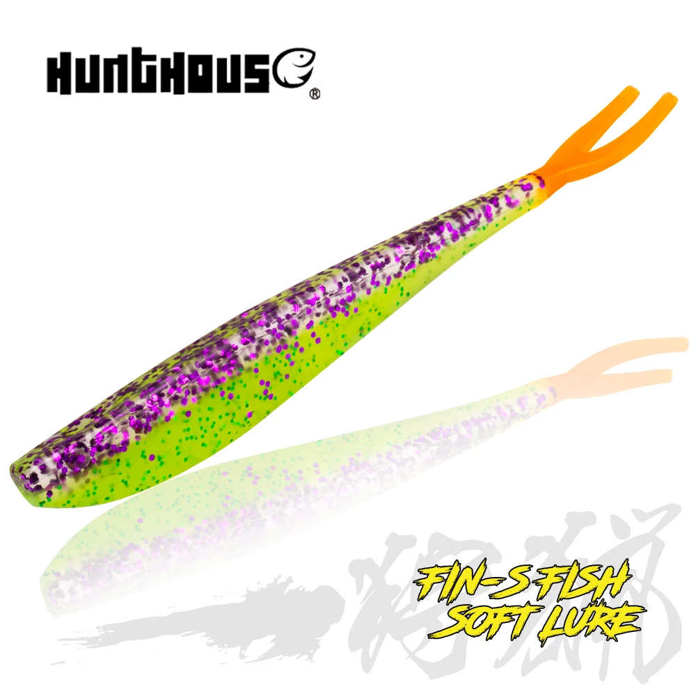 

Hunthouse Fork Tail Fishing Soft Lure Easy Shiner 140mm/9g 4pcs/Lot Silicone Worm Wobblers Double Color Baits For Texpose LW244