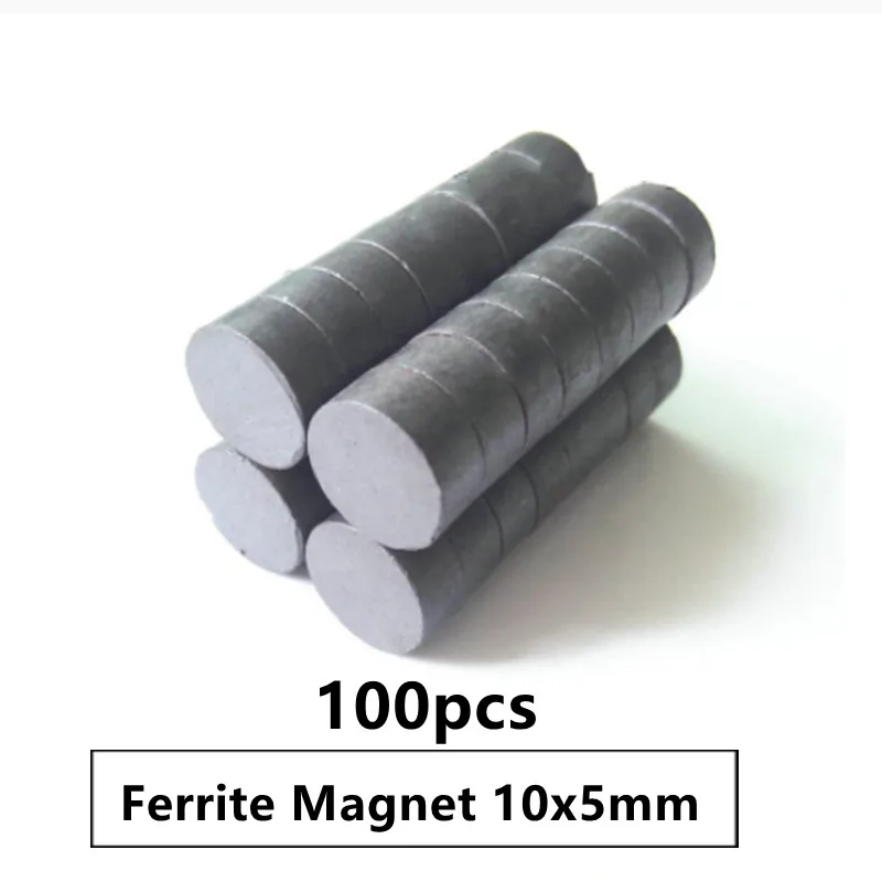 

100pcs/lot Y30 Disk Ferrite Magnet 10*5 Permanent magnet 10x5 Black Round Speaker magnet 10 x 5