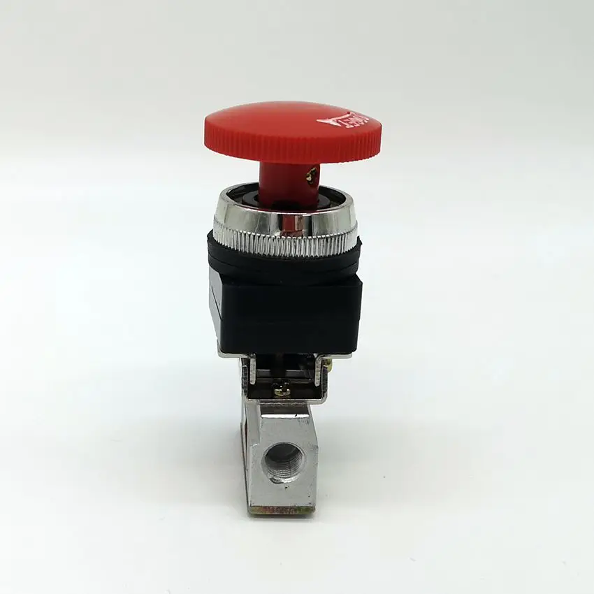 SNS Mechnical Valve MOV-03 Self-lock Type G1/8'' Thread 3/2 Port Normal Closed  Control Valve