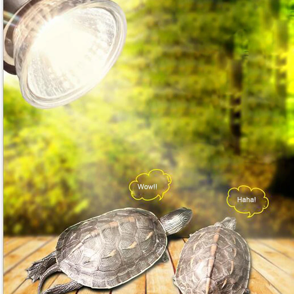 UVA+UVB 3.0 Reptile Lamp Turtle Basking UV Light Bulbs Heating Lamp Amphibians Lizards Temperature Control 25/50/75W