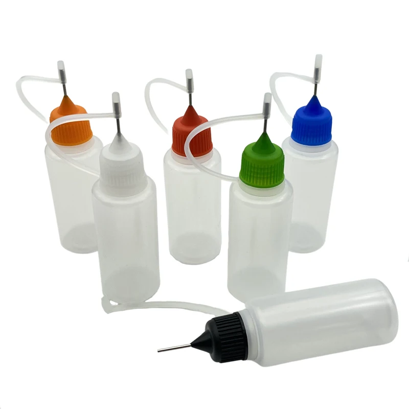 

20pcs Empty 20ml Vial Plastic Dropper Bottles With Metal Needle Cap E Liquid Soft PE Bottle