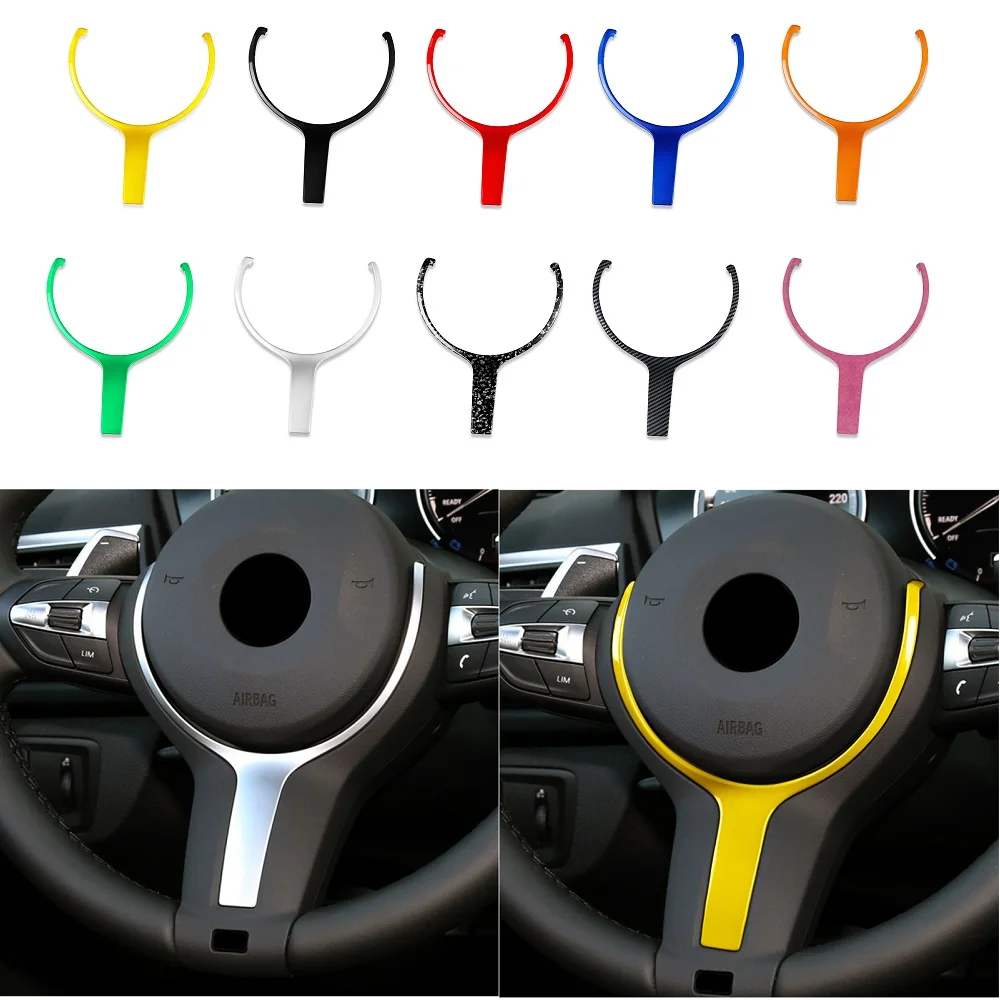 Carbon Fiber ABS Steering Wheel Cover Trim Replacement Automotive Interior Fit For BMW M Sport F20 F22 F30 F31 F32 F36 F10M F06