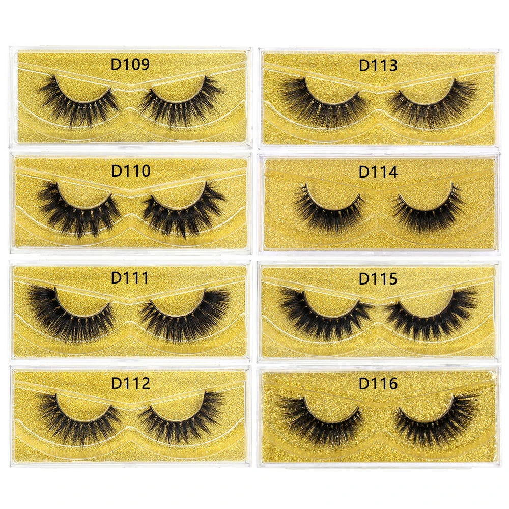 FOXESJI 3D Mink Lashes False Eyelashes Thick Fluffy Natural Handmade Eyelash Extension Volume Eye Lashes Mink Eyelashes Makeup