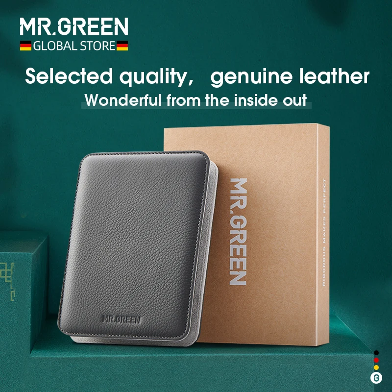 MR.GREEN Manicure Set kit professional Top-Grade Full Grain Cow Leather Packaging Nail Clipper Kits Perfect Gift Friends Family