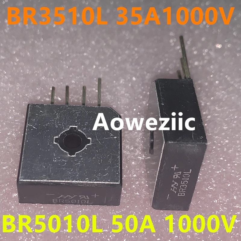 Aoweziic 5Pcs/Lot BR5010L 50A 1000V Rectifier Bridge Stack Bridge BR3510L 35A 1000V Single Row Round Pin New Imported Original