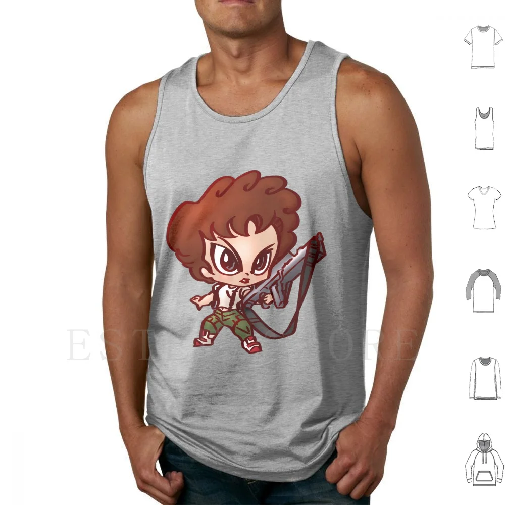 Chibi Ripley Tank Tops Vest Sleeveless Ripley Sci Fi Sifi Avp Geiger