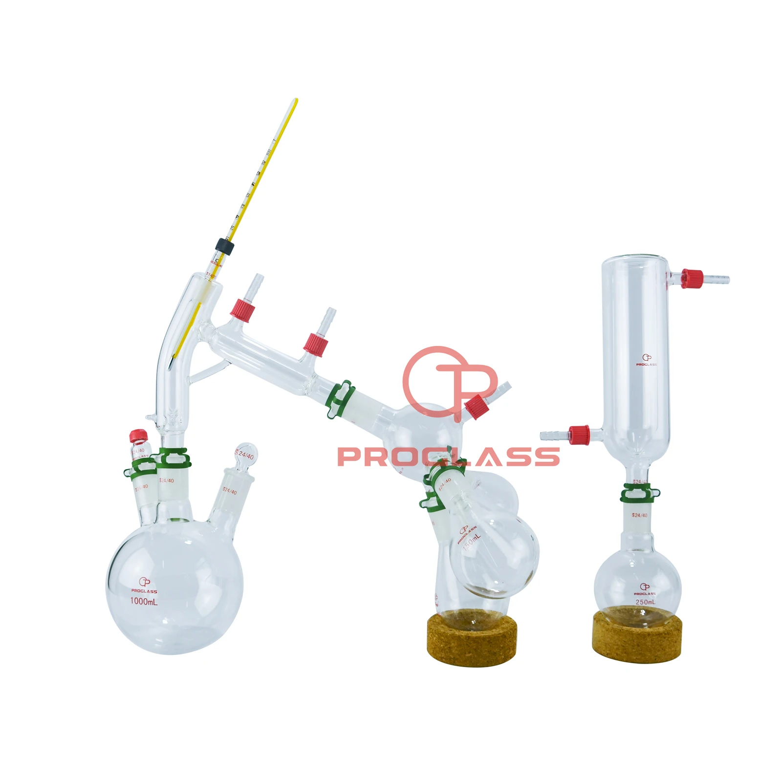 

Laboratory Short Path 1L Chemistry Lab Glassware Distillation Kit with Cold Trap kit NEW