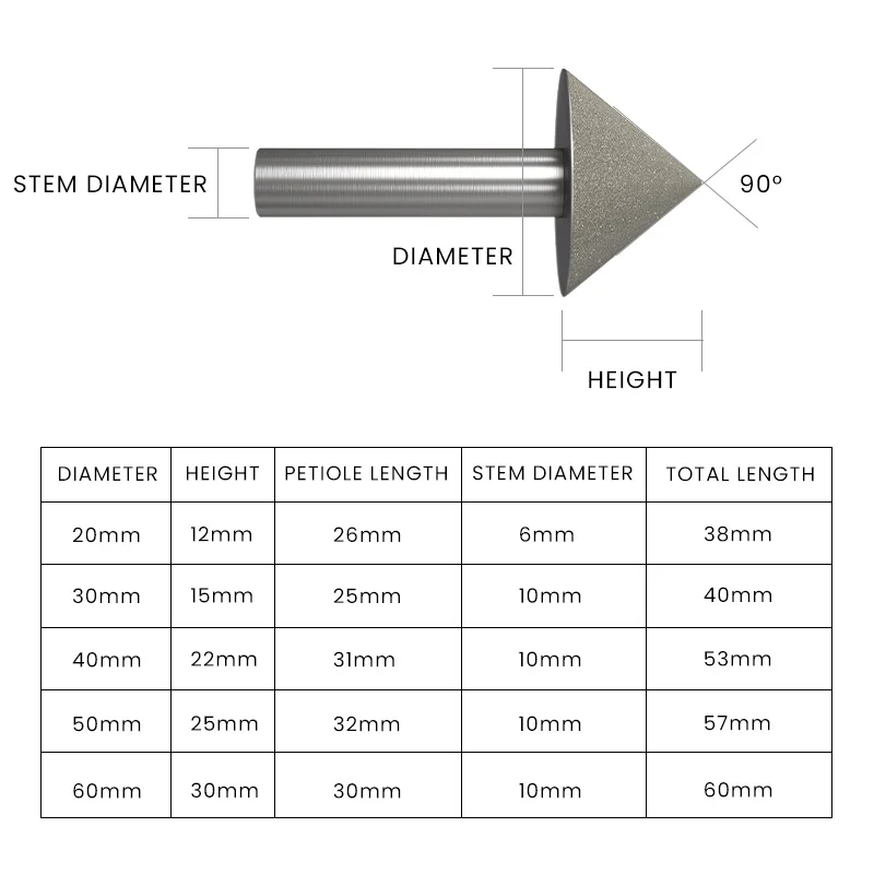 Diamond grinding head chamferer metal wood glass can be used with electric hand drill