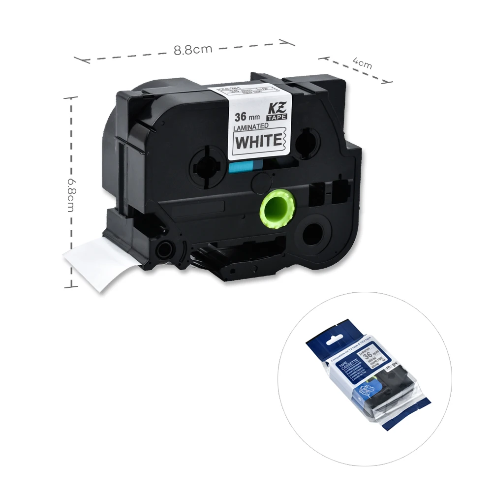 Label World 36Mm TZe Multiwarna Label Tape Kompatibel untuk Saudara P-TOUCH Label Printer Pita 1 PACK