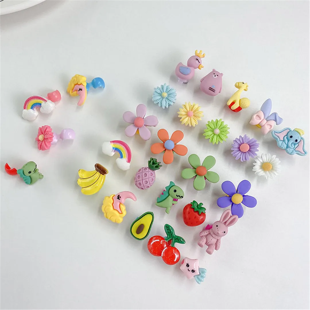 10pcs Cute Girls Flower Small Claw Clip Headdress Fashion Mini Color Hair Clips Girls Bangs Clip Hair Claw Kid Hair Accessories