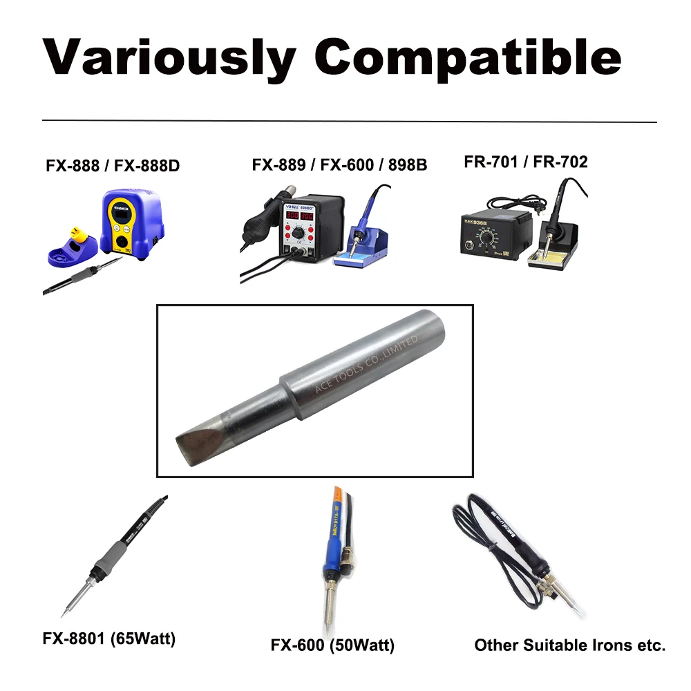 T18-D42 Soldering Tip ไขควง4.2มม.0.165 "Fit HAKKO FX-888 FX-888D FX-8801 FX-600ตะกั่วฟรี Iron เหล็กจับเชื่อมหัวฉีด