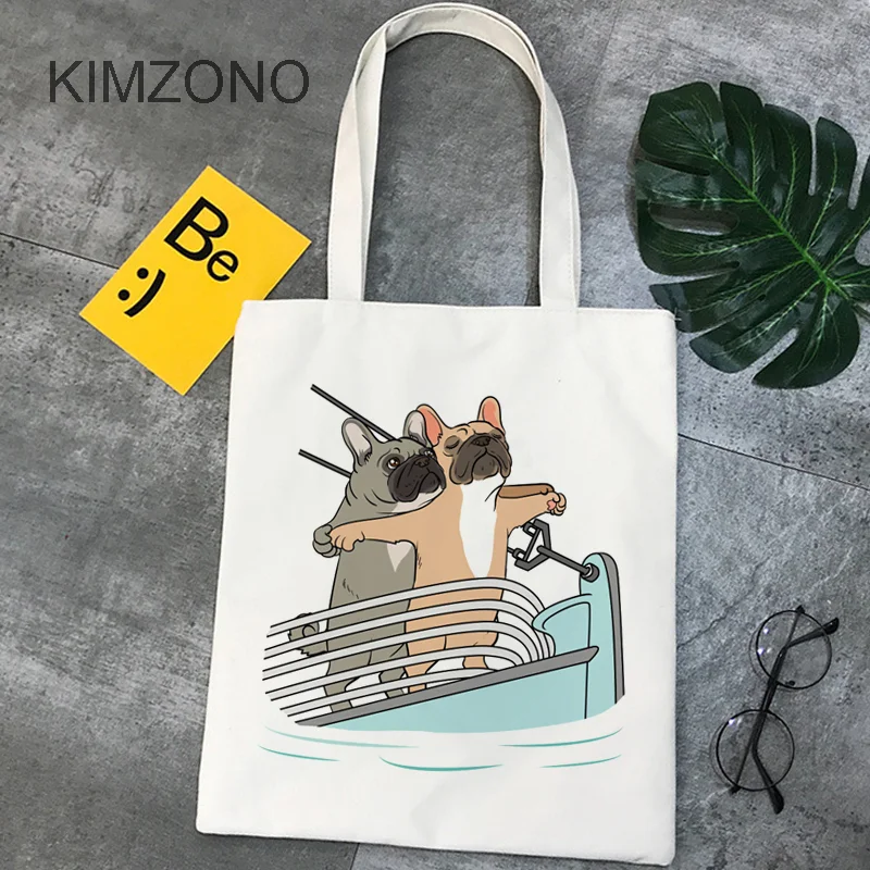 French Bulldog shopping bag bolso bolsas de tela shopping eco shopper reusable bag bolsas ecologicas bolsas reutilizables cabas