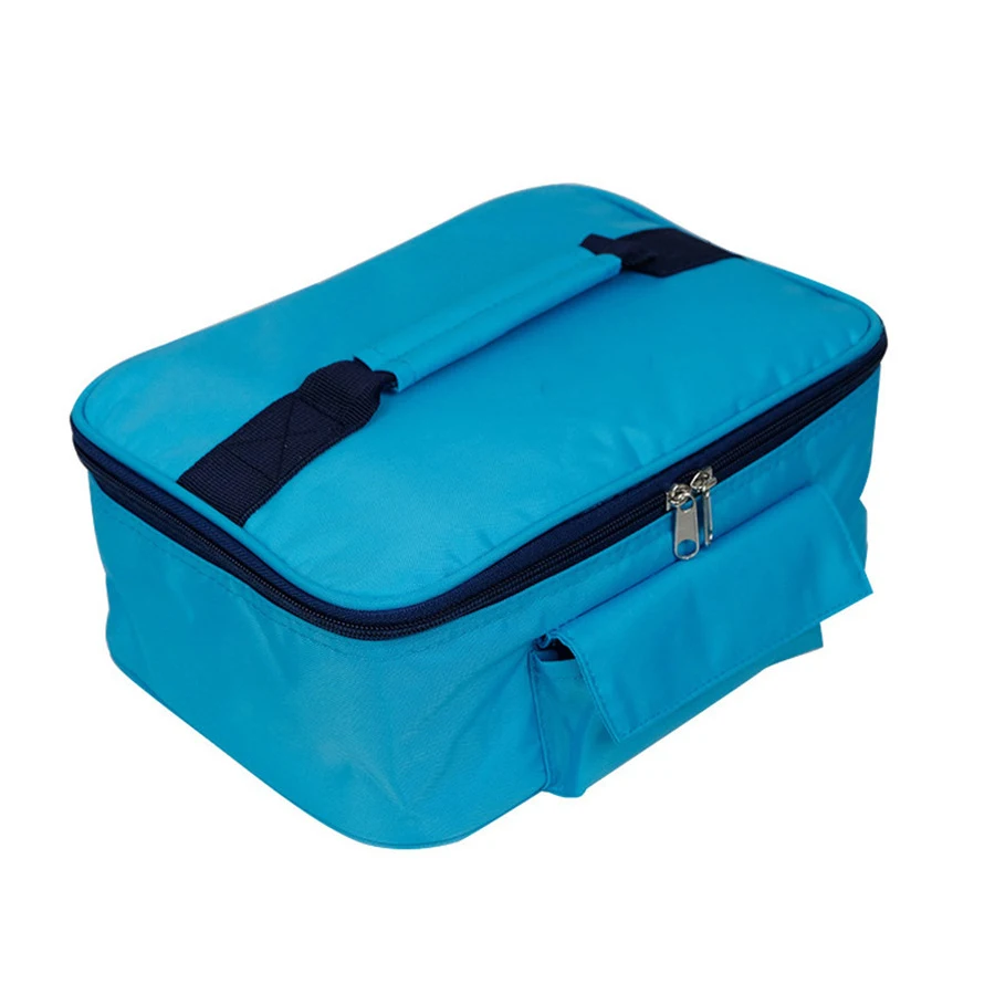 Car Personal Portable Electric Oven Electric Lunch Box Mini Hot Food Tote Picnic Camping Blue