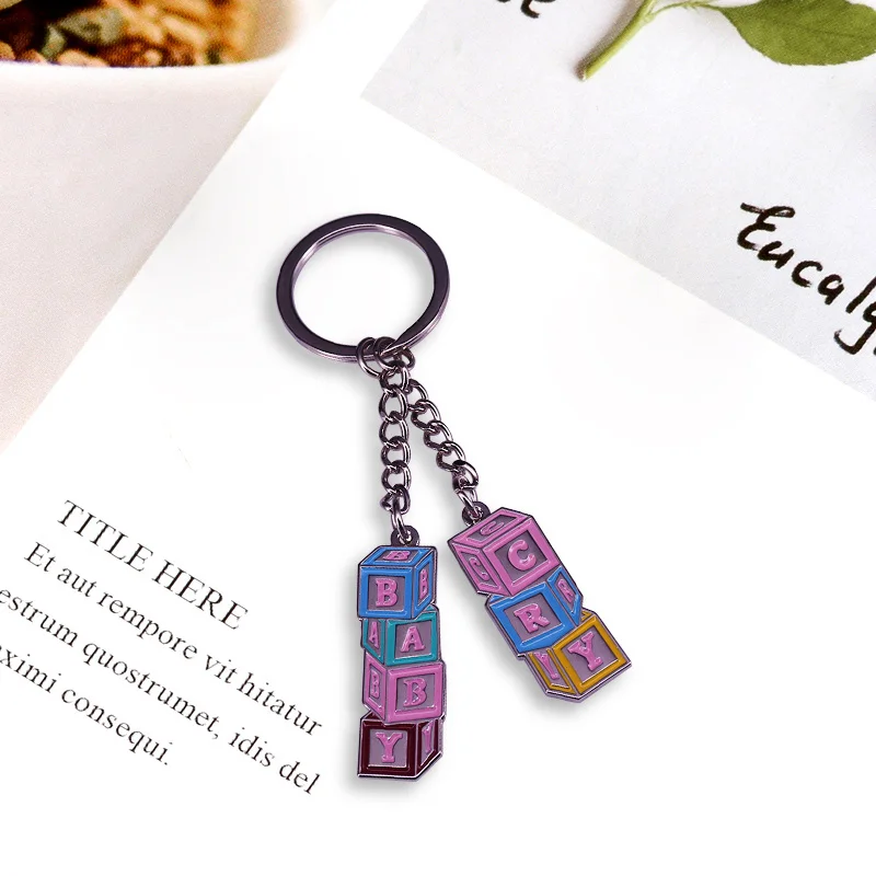 Melanie Martinez hot topic Blocks Logo Metal Key Ring Chain Spell it out for the cry babies in your life Keychain view 4