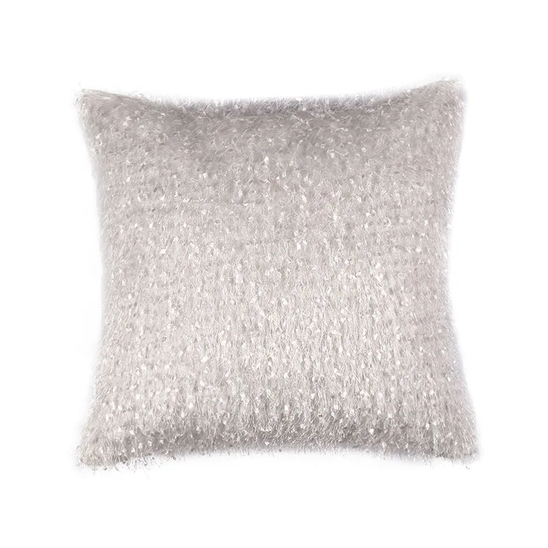 2 Pcs Modern And Simple Pure Color With Small Embellishment Cushion Cover, For Living Room Bedroom Office Car Pillow