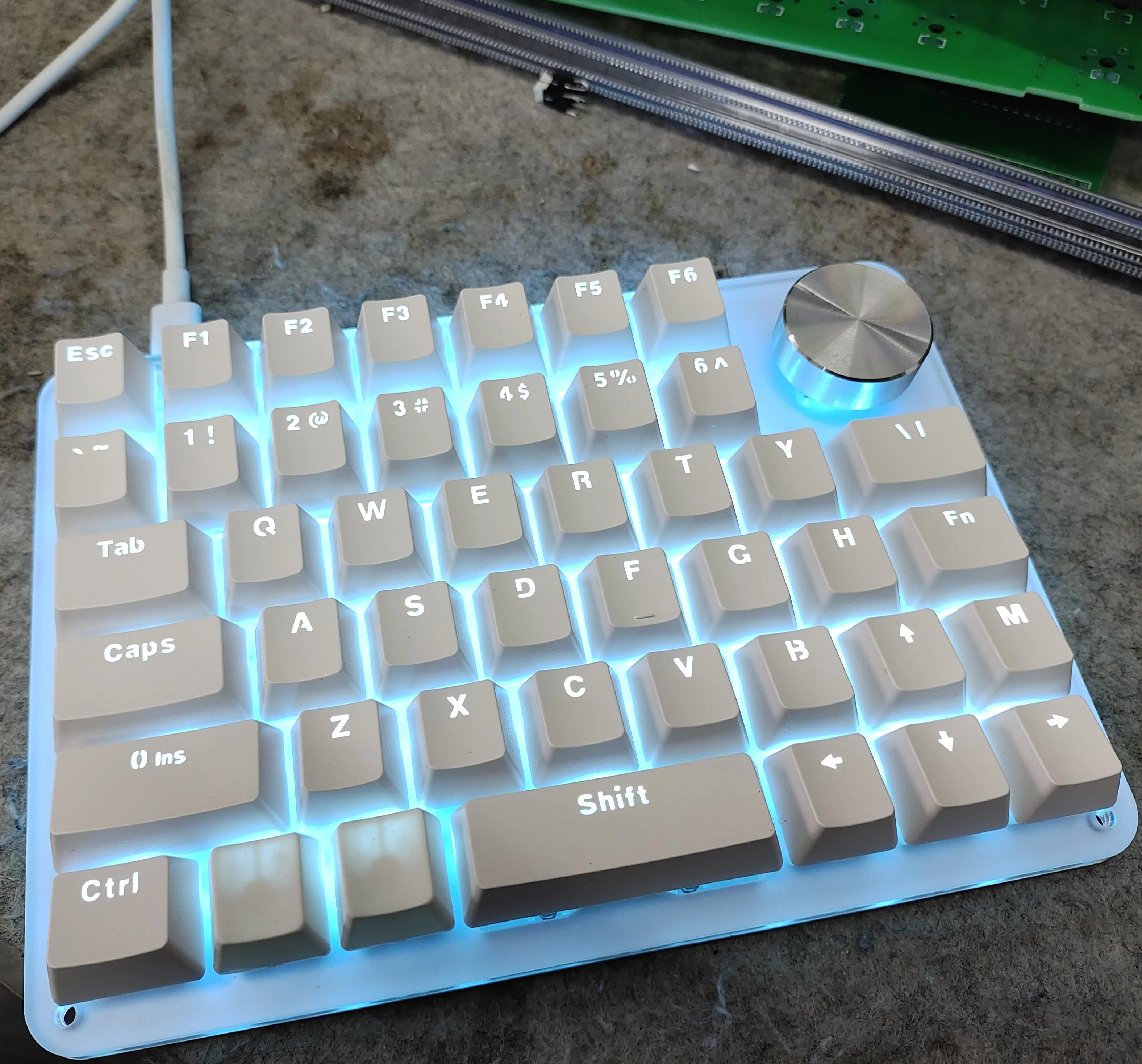 45Key G40 Keyboard Macro Keyboard Custom Programming Drawing Mechanical Left-hand RGB / Blue Backlight Design Keyboard