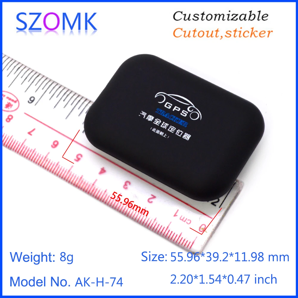 1 Piece 56*39*12mm szomk plastic enclosure for electronics GPS tracking locator instrument housing diy bluetooth plastic box