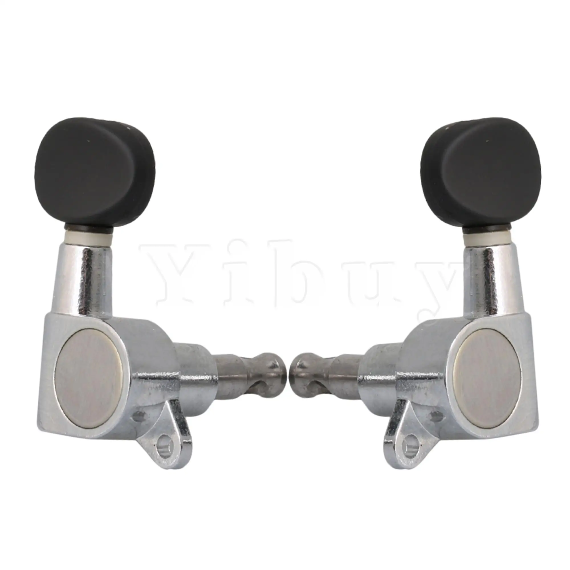 Yibuy A set of 2R2L Quasi-closed Ukulele 4 String Guitar Machine Heads Matte Handle