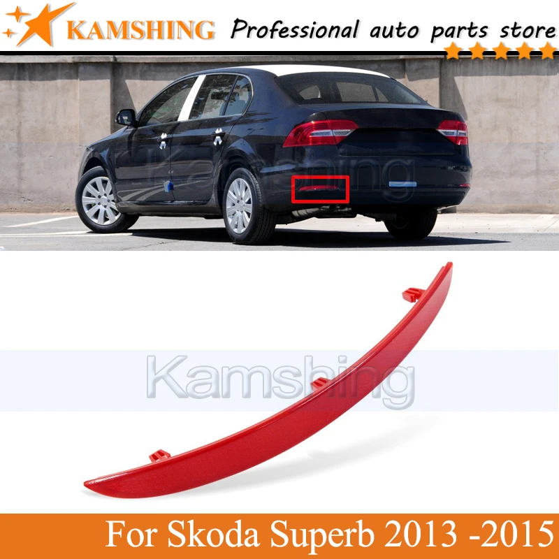 Kamshing heckschürze Nebel licht lampe Reflektor licht Für Skoda Superb 2013 2014 2015 Bremse Licht