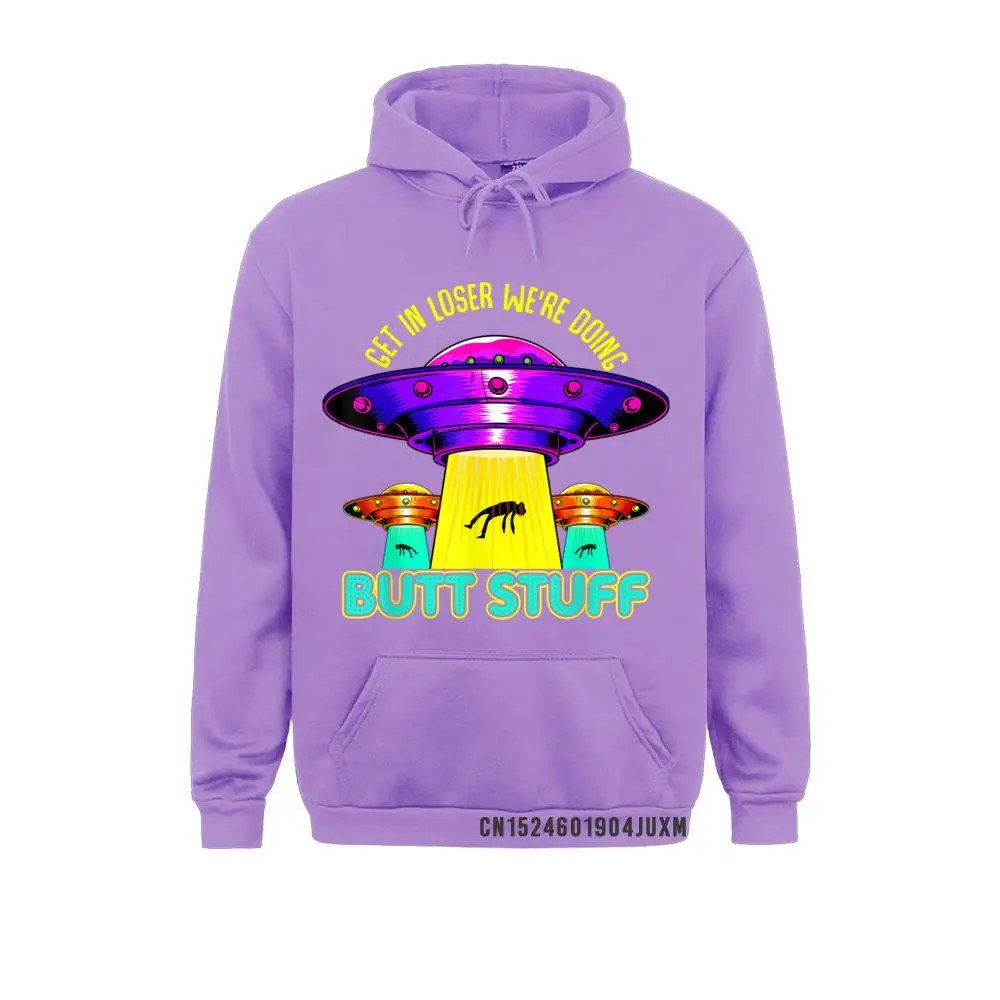 Hoodies Get In Loser Were Doing Butt Stuff Hooded Alien Manga Warm Long Sleeve Women Sweatshirts Custom Clothes Cute