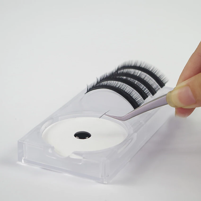 2 في 1 أكريليك تطعيم رمش حامل عرض أصحاب DIY بها بنفسك كاذبة رموش تمديد لاصق الغراء حامل صينية أدوات مساعدة