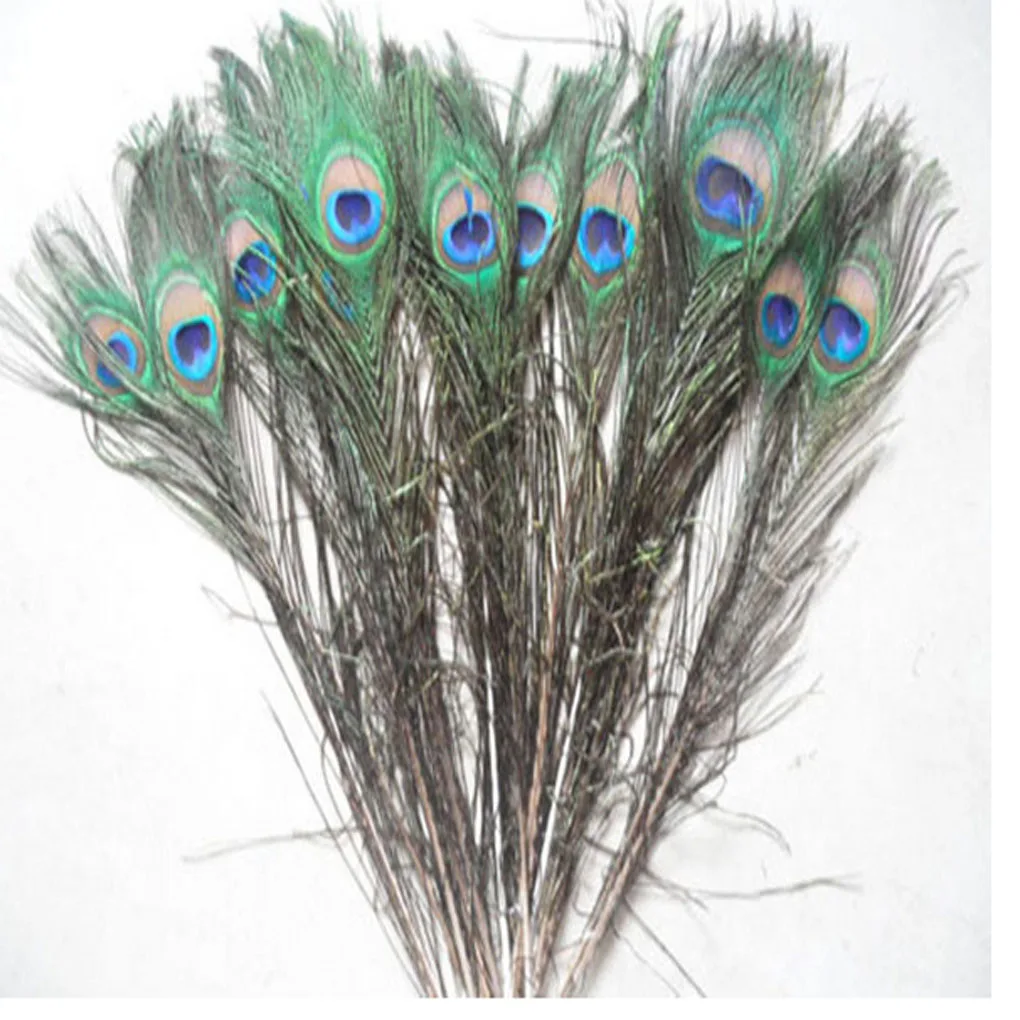 Wholesale 20-100 pcs Natural Peacock Feathers For Crafts 40-45cm natural peacock feathers eyes for Wedding decoration plumes Dec