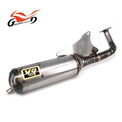 V8 Modified Racing Full Exhaust System For Yamaha JOG2 JOG90 JOG50 JOG 2T EX Poche Scooter Silencer