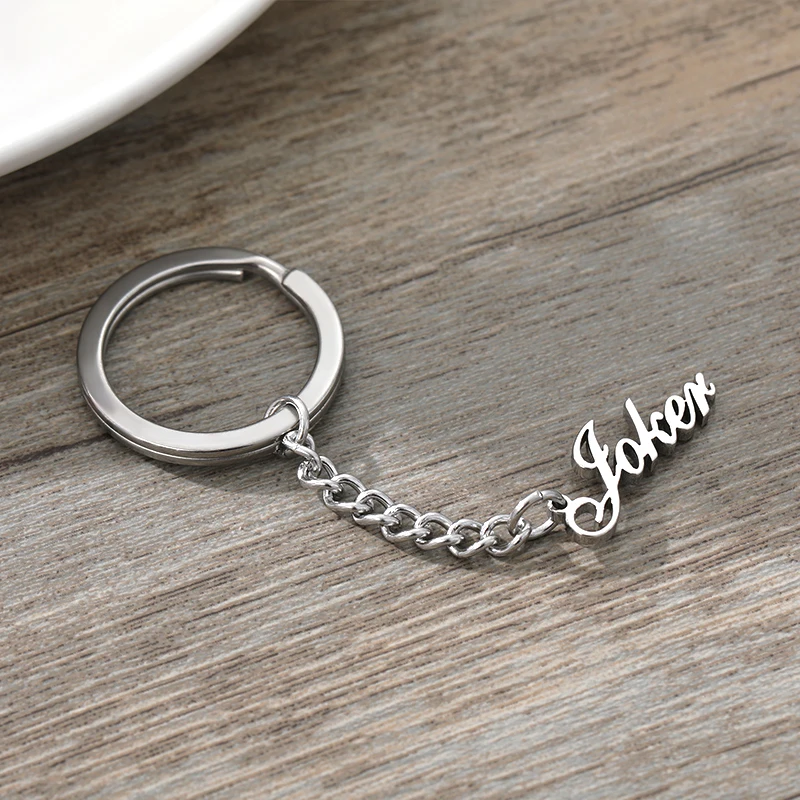 Custom Keychain for Women Personalized Nameplate Keyring Gold Siver Color Stainless Steel Name Key Chain Custom Jewelry Gifts