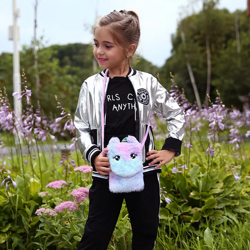 Mode Kinder Mädchen Einhorn Umhängetasche Niedlichen Cartoon Tiere Reise Brust Tasche Kinder Schlüssel Geldbörse Nette Prinzessin Plüsch Spielzeug