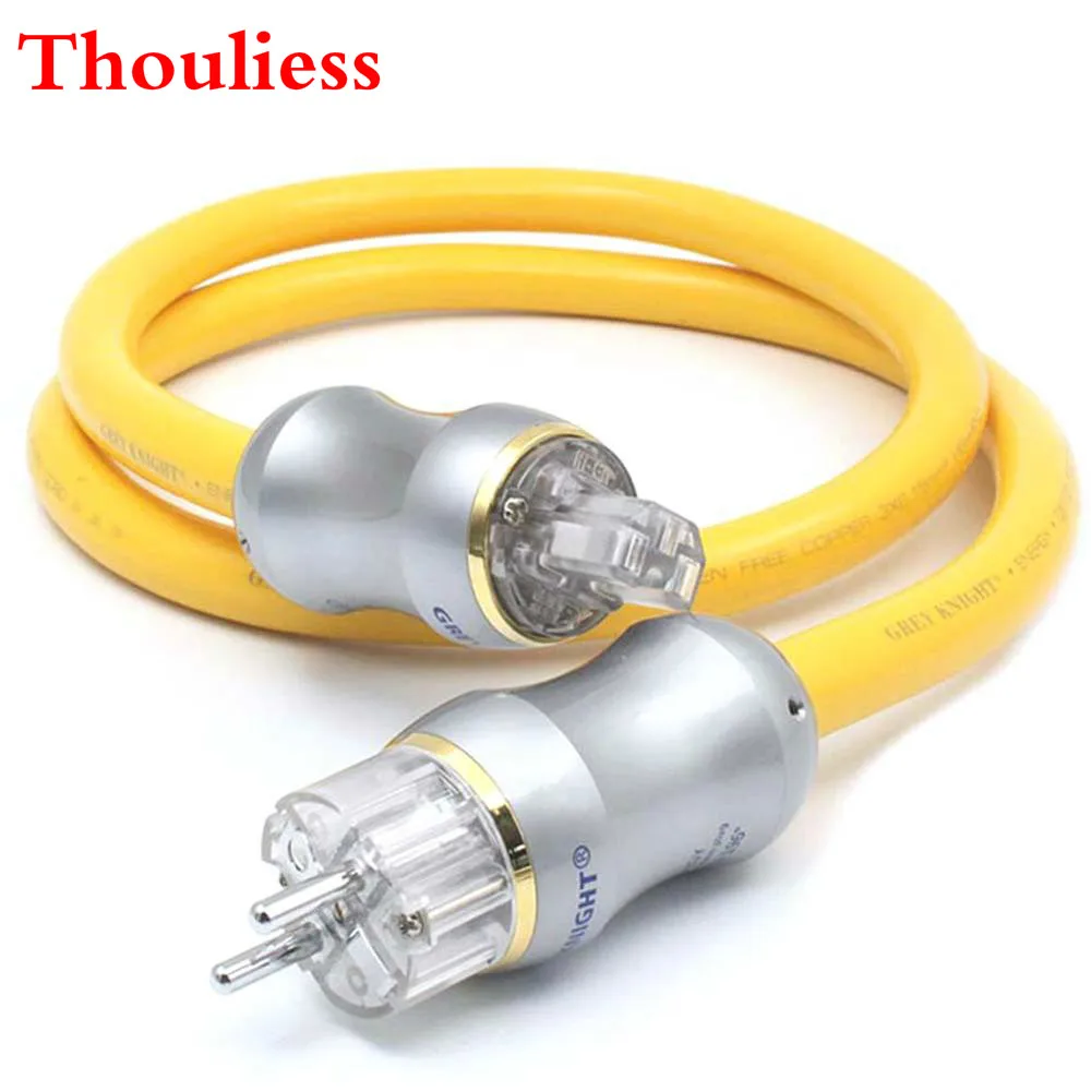 

Thouliess HIFI 19mm Audiophile EU/US/AU Schuko Connector Power Cable Hi-Fi Audio Amplifier CD Player Speaker AC Power Cord Cable