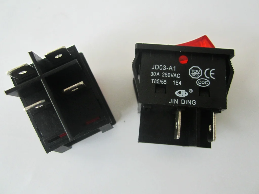 Soldador DC de alta potencia, interruptor basculante, cuatro esquinas, 250V, 30A, certificación CE