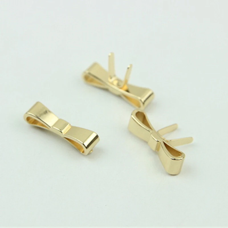 2pcs Metal Bowknot Buckle Fashion Decoration Shoes Clasp for DIY Handbag Bag Garments Hardware Closure Bag Parts Accessories