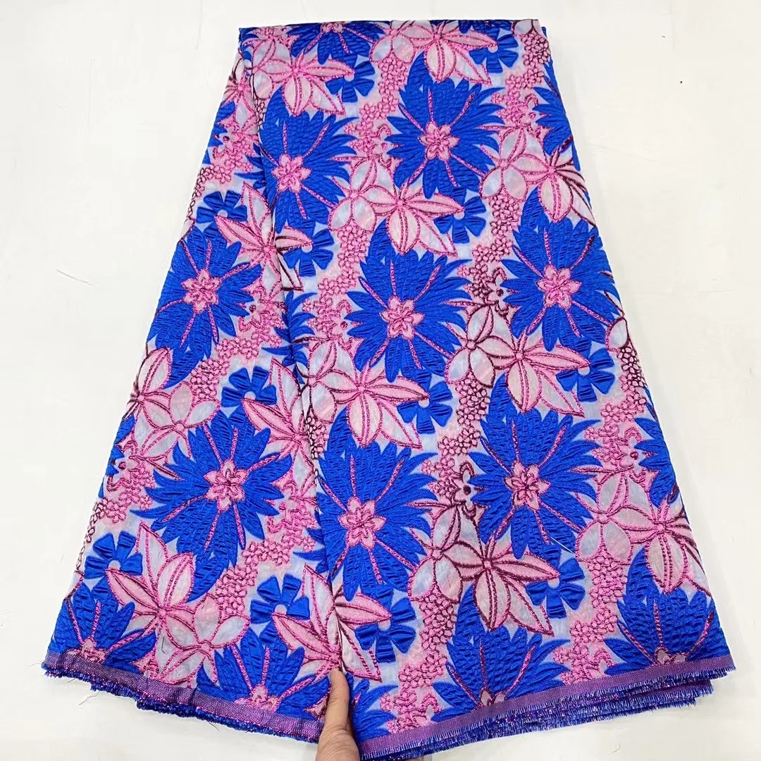 

French Tulle Laces Jacquard Brocade Fabric High Quality Embroidered Nigerian Fabrics African Lace Wedding TS9410