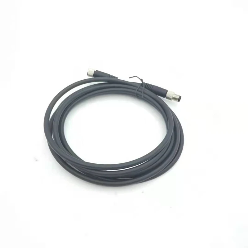 high quality m8 double side connector straight 3 pin 4 pin male to female 2m pvc cable male to male plug