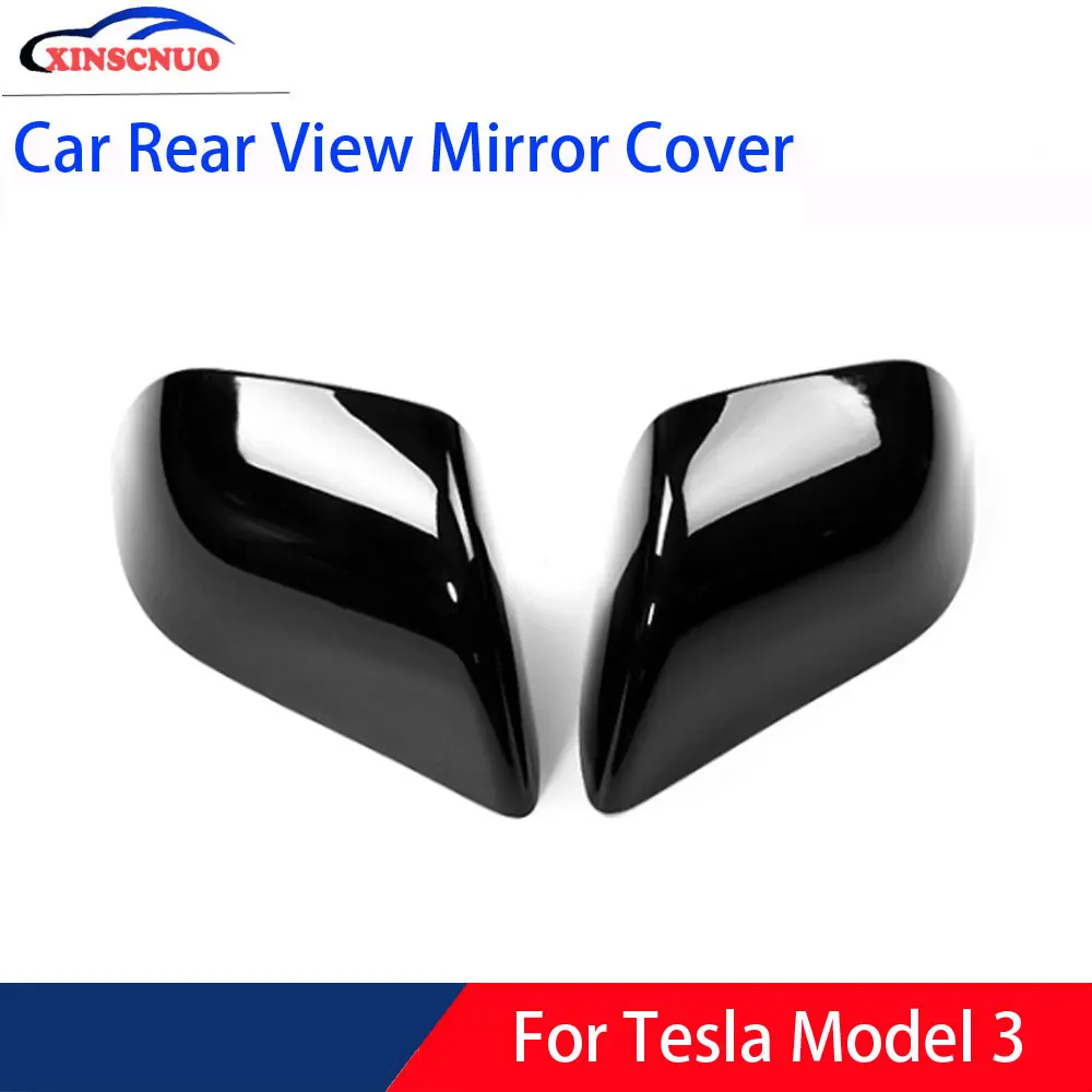 

XINSCNUO Car Rear View Mirror Cover For Tesla Model 3 Mirror Covers Caps Replacement