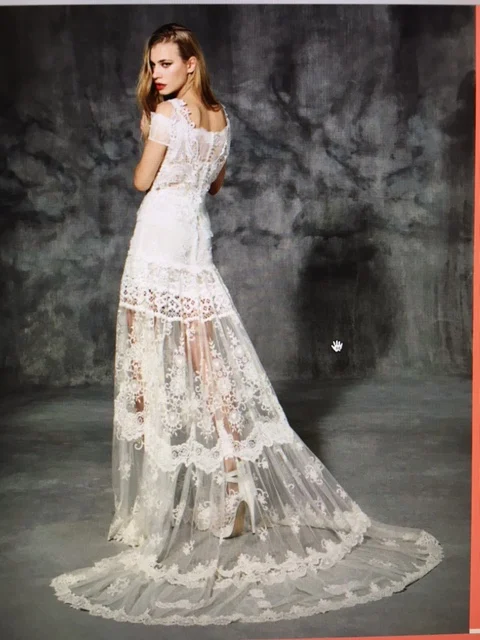 free shipping vestido de festa a line white custom beautiful formal fashion elegant lace bridal gown mother of the bride dress