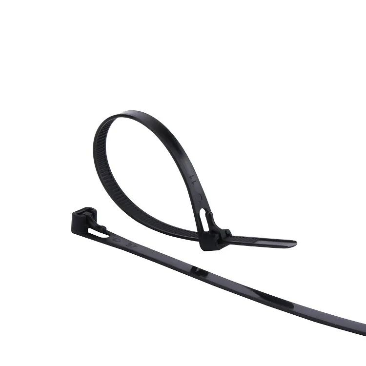 Black live buckle cable tie nylon cable tie 500 pieces