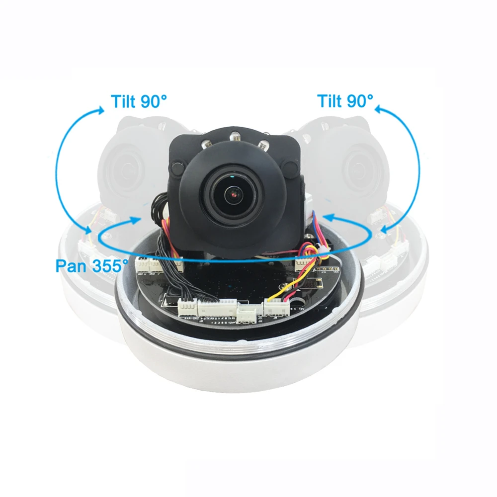 Camhi กล้องวงจรปิด5MP ขนาดเล็กสำหรับนอกบ้าน, กล้อง PTZ IP 4X แสงซูมกันน้ำป้องกันความปลอดภัยกล้อง IP การตรวจจับมนุษย์