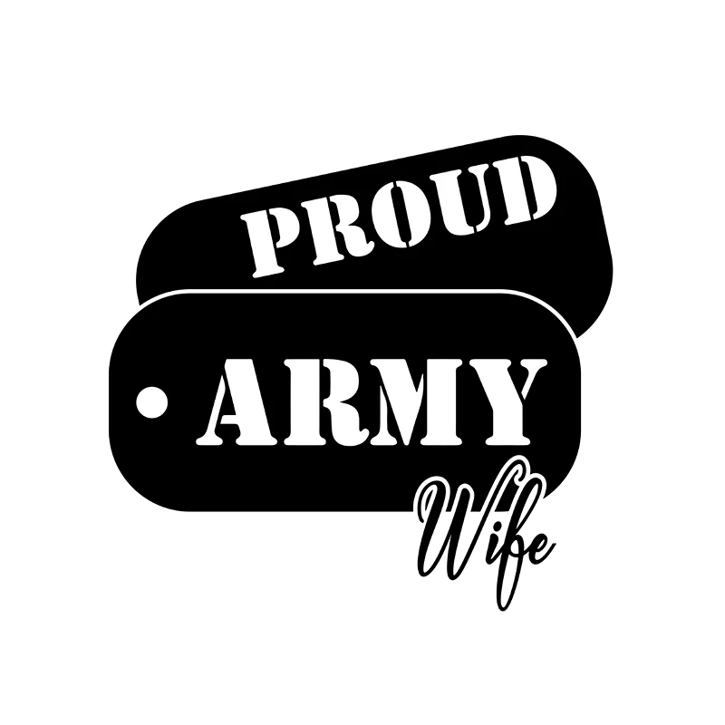 

15*14.2cm Proud Army Wife outdoor car Vinyl Car decal sticker Cool Graphics Vinyl Decals Fashion Personality Car Accessories