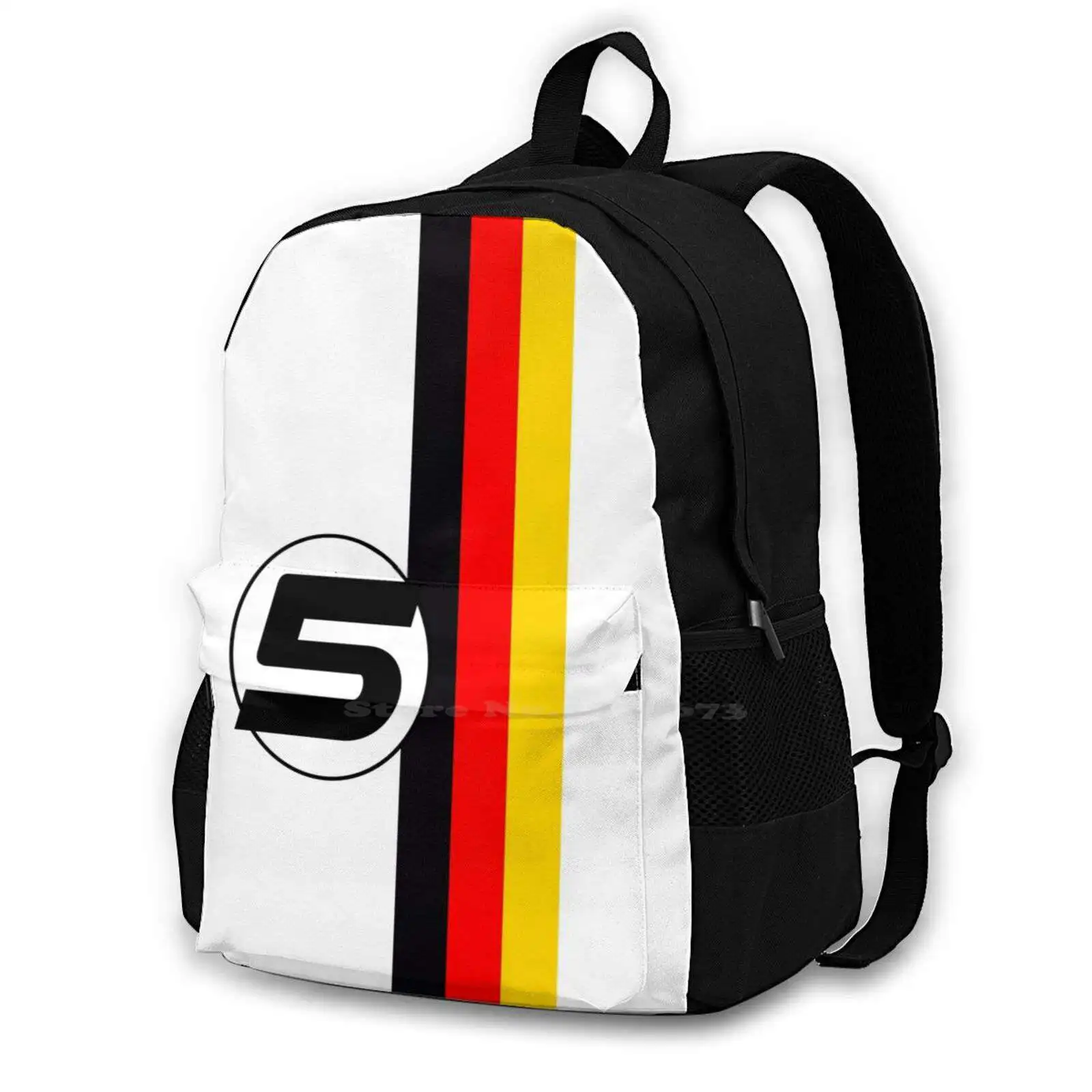 Vettel #5 School Bags Travel Laptop Backpack Vettel Seb German Germany Five 5 World Champion Schumacher