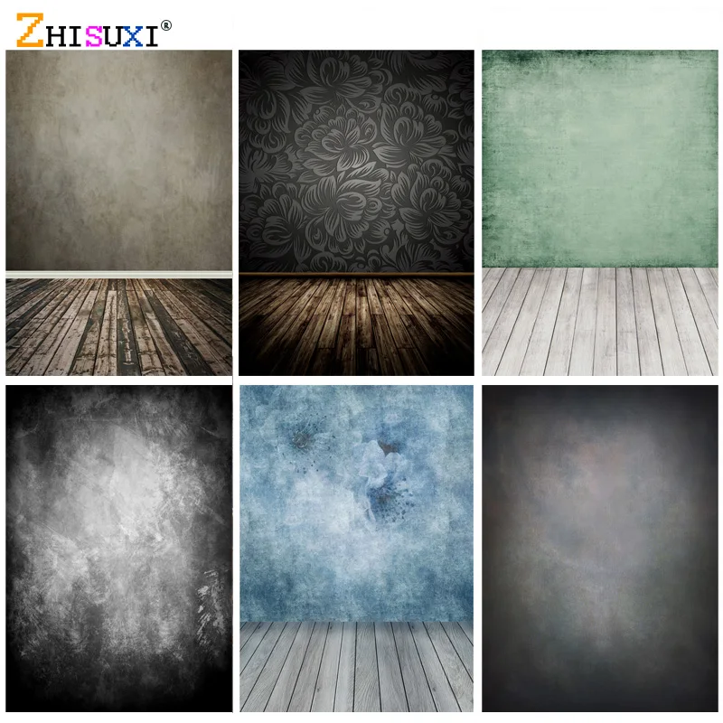 ZHISUXI Vinyl Retro Wooden Floor Children Baby Portrait Photography Backdrops For Photo Studio Background Props 21622 SLFG-02